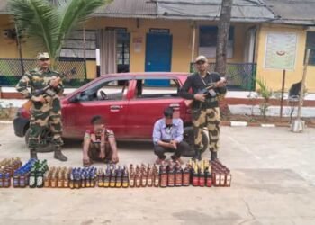 2 persons arrested for smuggling liquor by Meghalaya BSF