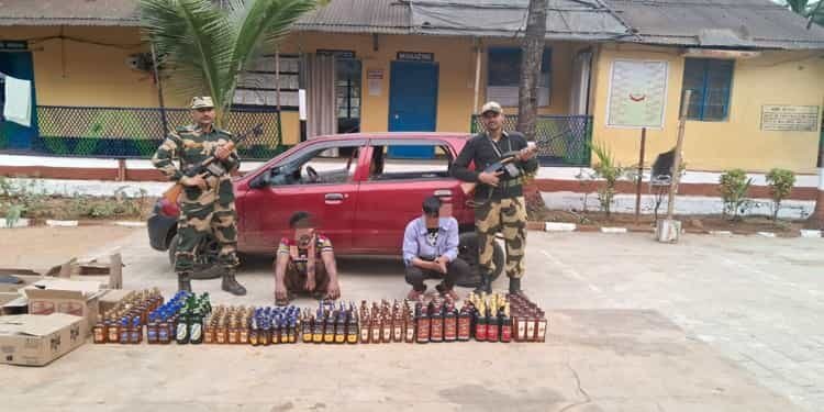 2 persons arrested for smuggling liquor by Meghalaya BSF
