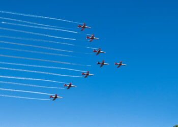 Spectacular Air Show over Umiam Lake near Shillong