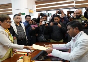 Lok Sabha Polls 2024 : NPP’s Dr . Ampareen Lyngdoh files nomination for Shillong  seat