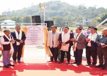 CM lays Foundation Stone for Artificial Football Turf at Umbuda