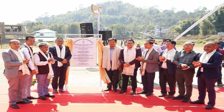 CM lays Foundation Stone for Artificial Football Turf at Umbuda