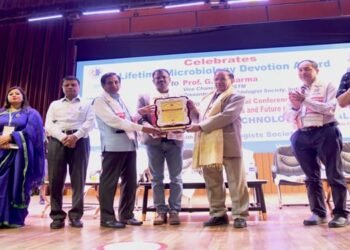 MBSI confers Lifetime Devotion Award to USTM VC Prof G. D. Sharma