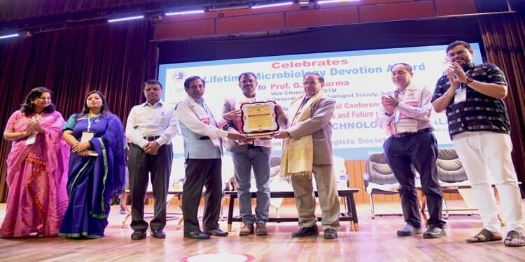 MBSI confers Lifetime Devotion Award to USTM VC Prof G. D. Sharma