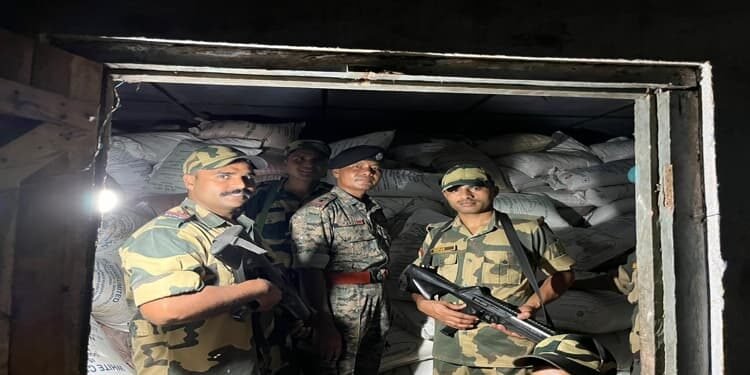 BSF & local police seize huge quantity of sugar along Indo -Bangla border