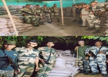 BSF &  Meghalaya police seize 30,000 kg sugar along Indo – Bangla border