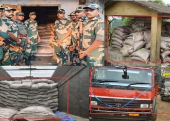 BSF thwarts sugar smuggling bid in South  Garo Hills, 4 smugglers arrested