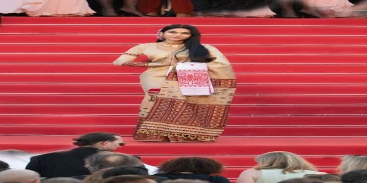 Actress Aimee Baruah Walks Red Carpet of Cannes in Mekhela Sador
