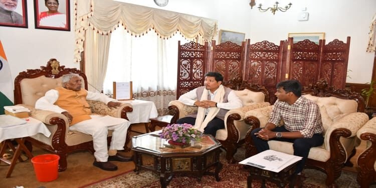Meghalaya CM call on Governor Phagu Chauhan at Raj Bhavan