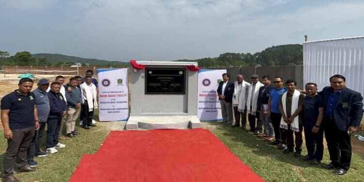 Foundation stone for indoor cricket training facility laid in Ri-Bhoi