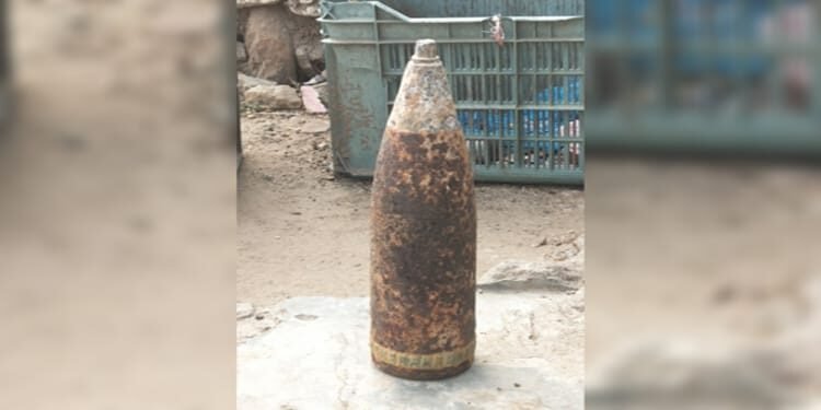 Unexploded military tank artillery shell recovered in Shillong