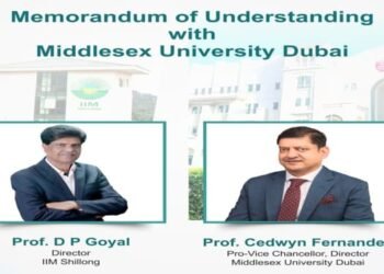 IIM Shillong Signs MoU with Middlesex University Dubai