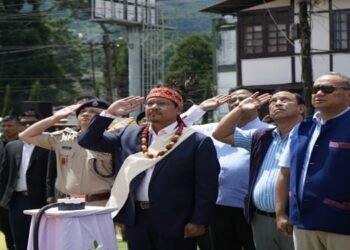 CM Conrad Sangma unveils high mast national flag at Barik in Shillong