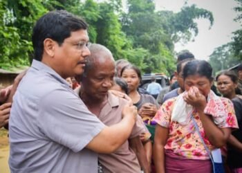 CM Conrad Tours Flood-Hit Garo Hills: Relief Efforts Underway