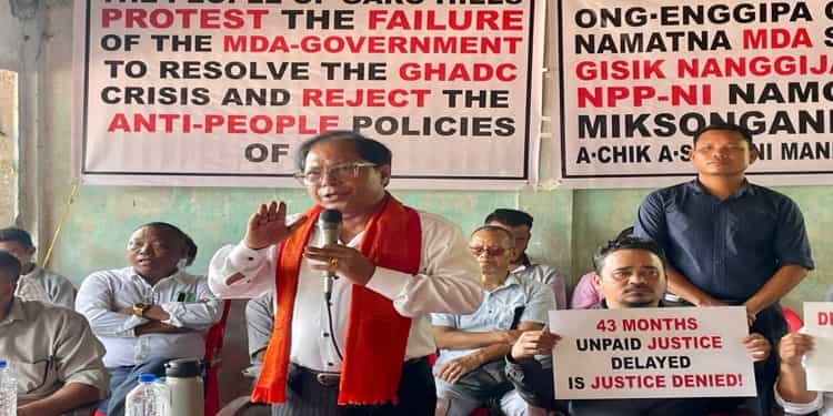 MDA Govt’s Anti-People Policies Under Fire: Dr. Mukul Sangma Leads Rally in Purakhasia