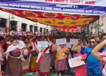 Naga, Meitei Groups Hold Joint Sit-In at Khwairamband, Seek Justice